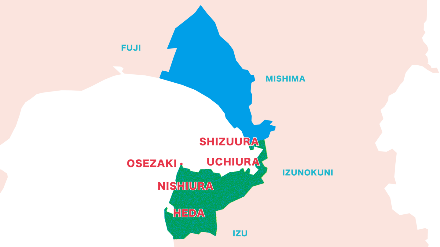 沼津市南エリアの地図